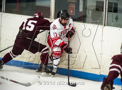 Thumbnail 1 in Fairfield Prep vs. La Salle Academy (Mount St Charles Holiday Face-Off) photogallery.