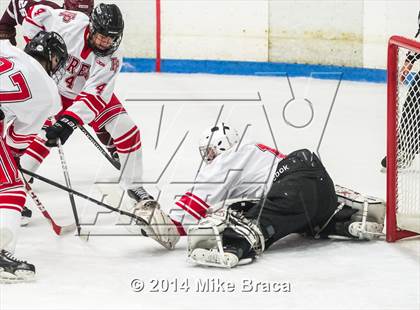 Thumbnail 1 in Fairfield Prep vs. La Salle Academy (Mount St Charles Holiday Face-Off) photogallery.