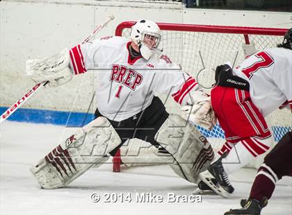 Thumbnail 2 in Fairfield Prep vs. La Salle Academy (Mount St Charles Holiday Face-Off) photogallery.