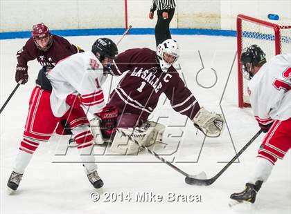 Thumbnail 3 in Fairfield Prep vs. La Salle Academy (Mount St Charles Holiday Face-Off) photogallery.