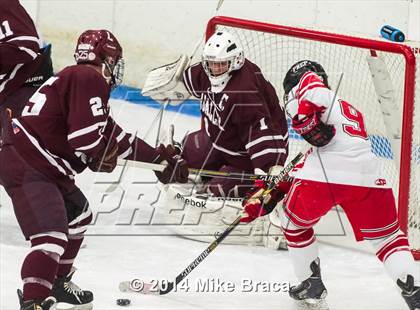 Thumbnail 1 in Fairfield Prep vs. La Salle Academy (Mount St Charles Holiday Face-Off) photogallery.