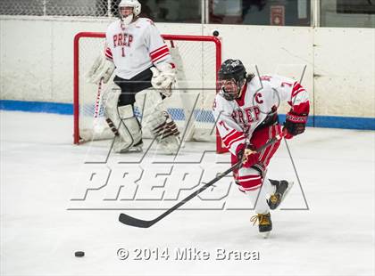 Thumbnail 3 in Fairfield Prep vs. La Salle Academy (Mount St Charles Holiday Face-Off) photogallery.