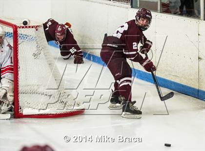 Thumbnail 2 in Fairfield Prep vs. La Salle Academy (Mount St Charles Holiday Face-Off) photogallery.