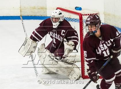 Thumbnail 1 in Fairfield Prep vs. La Salle Academy (Mount St Charles Holiday Face-Off) photogallery.