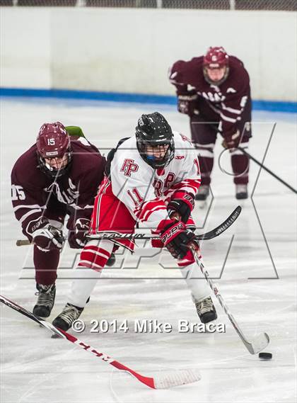 Thumbnail 1 in Fairfield Prep vs. La Salle Academy (Mount St Charles Holiday Face-Off) photogallery.