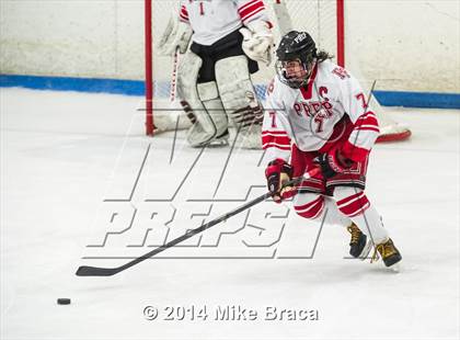 Thumbnail 1 in Fairfield Prep vs. La Salle Academy (Mount St Charles Holiday Face-Off) photogallery.