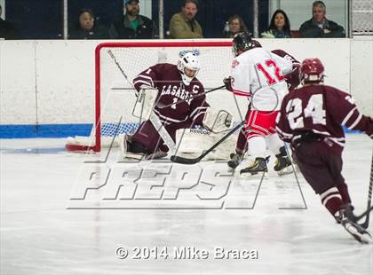 Thumbnail 3 in Fairfield Prep vs. La Salle Academy (Mount St Charles Holiday Face-Off) photogallery.