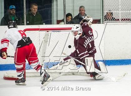 Thumbnail 1 in Fairfield Prep vs. La Salle Academy (Mount St Charles Holiday Face-Off) photogallery.