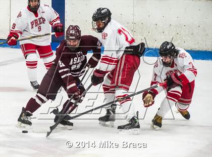 Thumbnail 3 in Fairfield Prep vs. La Salle Academy (Mount St Charles Holiday Face-Off) photogallery.