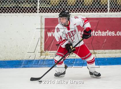 Thumbnail 2 in Fairfield Prep vs. La Salle Academy (Mount St Charles Holiday Face-Off) photogallery.