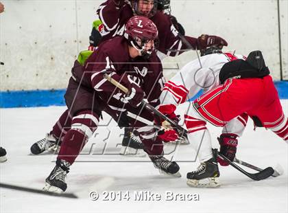 Thumbnail 2 in Fairfield Prep vs. La Salle Academy (Mount St Charles Holiday Face-Off) photogallery.