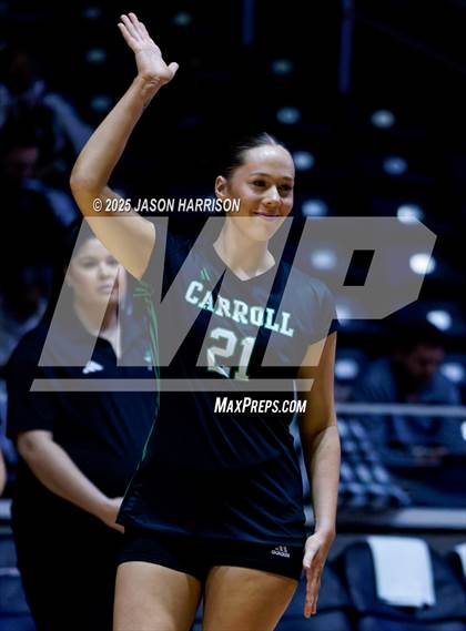 Thumbnail 3 in Austin High vs. Southlake Carrol (UIL 6A D2 Volleyball Final) photogallery.