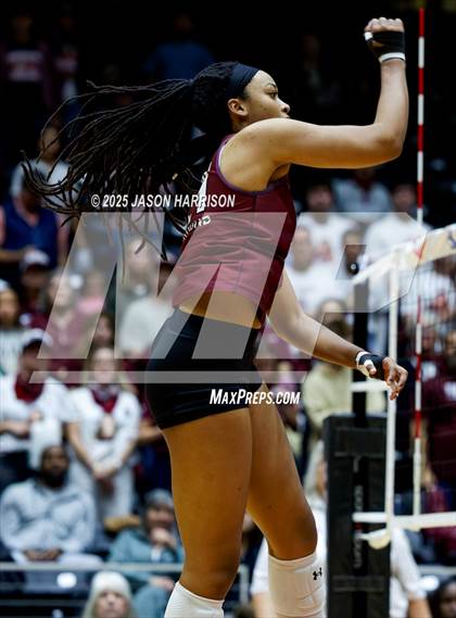 Thumbnail 3 in Austin High vs. Southlake Carrol (UIL 6A D2 Volleyball Final) photogallery.