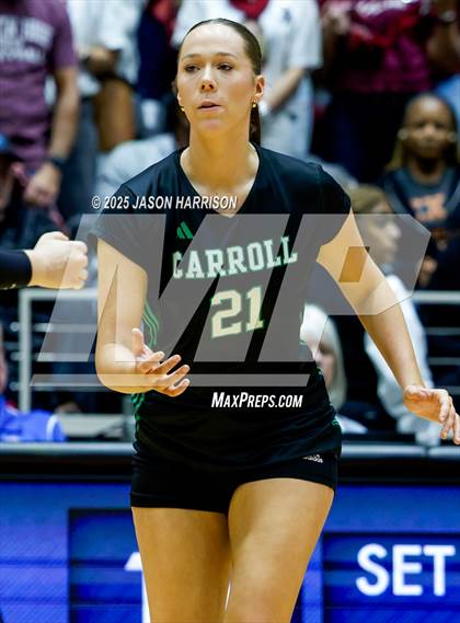 Thumbnail 2 in Austin High vs. Southlake Carrol (UIL 6A D2 Volleyball Final) photogallery.