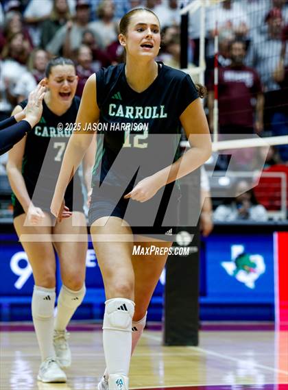 Thumbnail 1 in Austin High vs. Southlake Carrol (UIL 6A D2 Volleyball Final) photogallery.