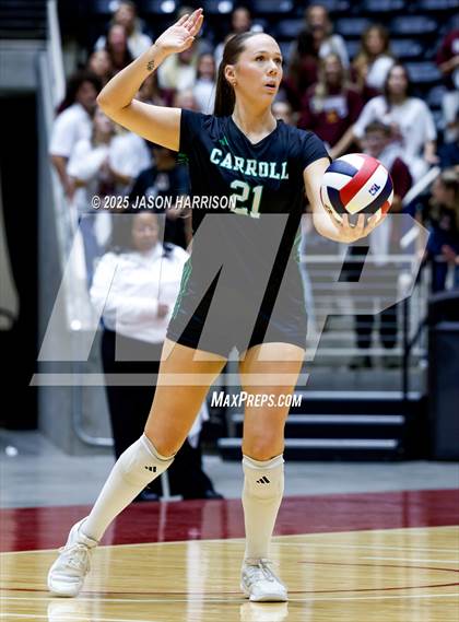 Thumbnail 3 in Austin High vs. Southlake Carrol (UIL 6A D2 Volleyball Final) photogallery.