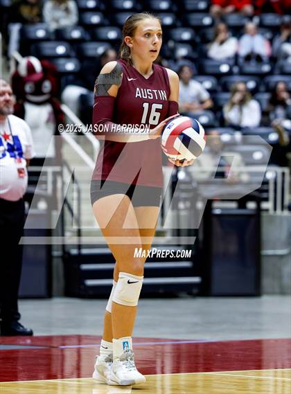 Thumbnail 2 in Austin High vs. Southlake Carrol (UIL 6A D2 Volleyball Final) photogallery.