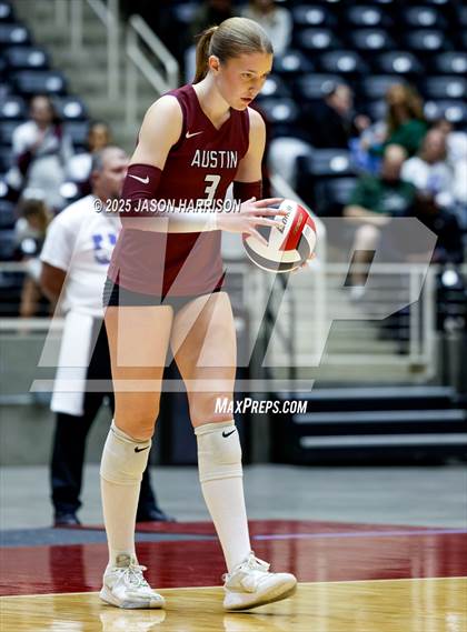 Thumbnail 1 in Austin High vs. Southlake Carrol (UIL 6A D2 Volleyball Final) photogallery.