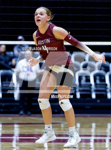 Thumbnail 2 in Austin High vs. Southlake Carrol (UIL 6A D2 Volleyball Final) photogallery.