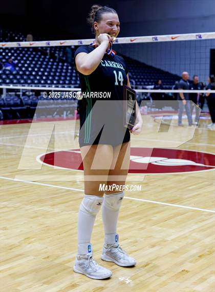 Thumbnail 1 in Austin High vs. Southlake Carrol (UIL 6A D2 Volleyball Final) photogallery.
