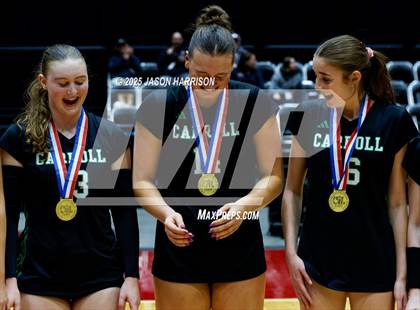 Thumbnail 1 in Austin High vs. Southlake Carrol (UIL 6A D2 Volleyball Final) photogallery.
