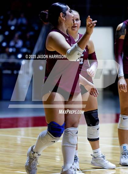 Thumbnail 1 in Austin High vs. Southlake Carrol (UIL 6A D2 Volleyball Final) photogallery.