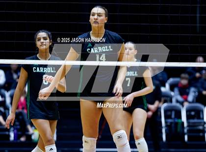 Thumbnail 3 in Austin High vs. Southlake Carrol (UIL 6A D2 Volleyball Final) photogallery.