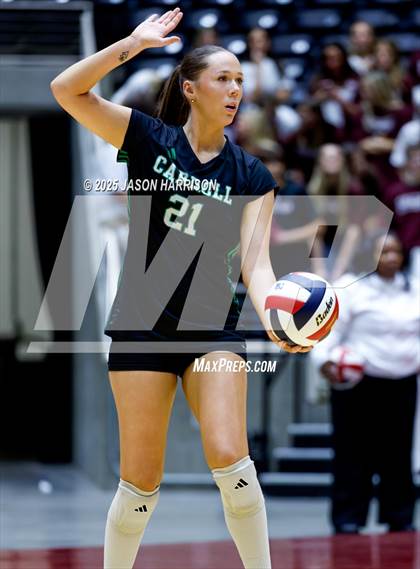 Thumbnail 2 in Austin High vs. Southlake Carrol (UIL 6A D2 Volleyball Final) photogallery.