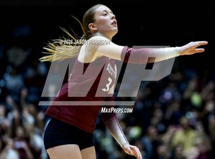 Thumbnail 1 in Austin High vs. Southlake Carrol (UIL 6A D2 Volleyball Final) photogallery.