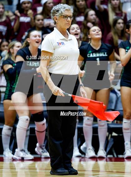 Thumbnail 2 in Austin High vs. Southlake Carrol (UIL 6A D2 Volleyball Final) photogallery.