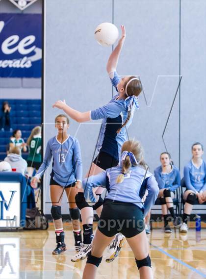 Thumbnail 1 in Yorktown vs Jefferson JV (Jr. Volleyball Brawl II) photogallery.