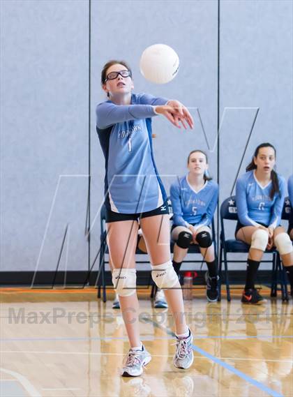 Thumbnail 3 in Yorktown vs Jefferson JV (Jr. Volleyball Brawl II) photogallery.