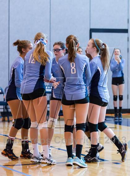 Thumbnail 2 in Yorktown vs Jefferson JV (Jr. Volleyball Brawl II) photogallery.