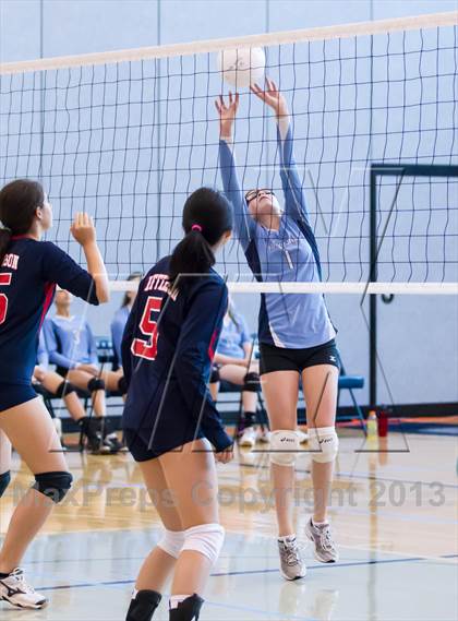Thumbnail 3 in Yorktown vs Jefferson JV (Jr. Volleyball Brawl II) photogallery.