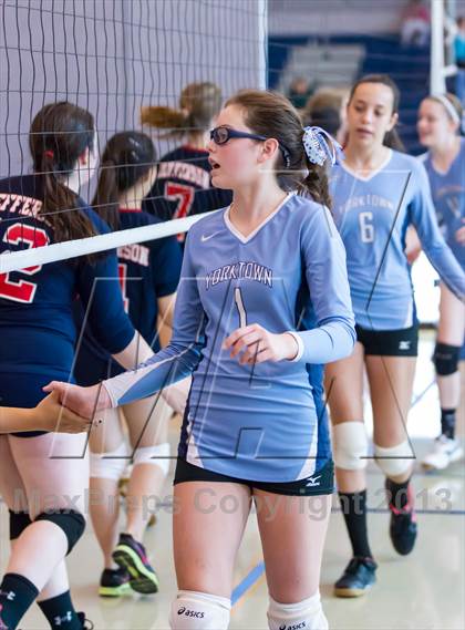 Thumbnail 2 in Yorktown vs Jefferson JV (Jr. Volleyball Brawl II) photogallery.