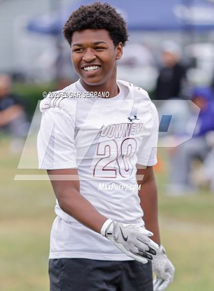 Thumbnail 1 in Downey vs La Habra (Millikan High Football Tournament) photogallery.