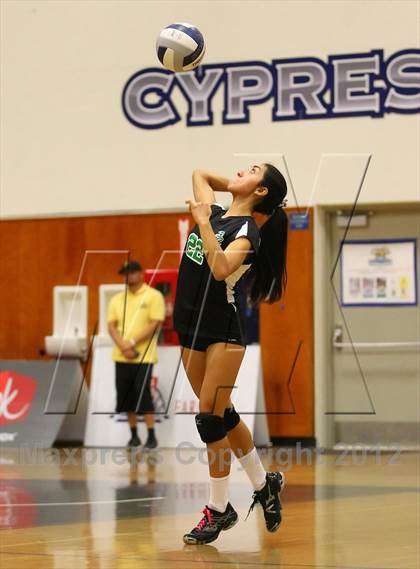 Thumbnail 3 in Pomona Catholic vs. Alverno (CIF SS D5AA Final) photogallery.
