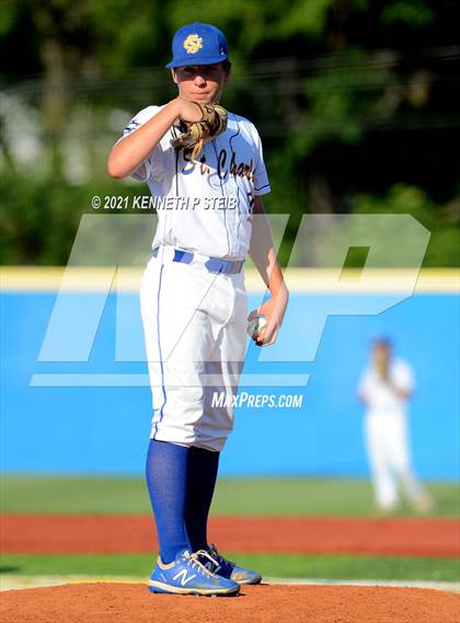 Thumbnail 2 in St. Charles Catholic vs. Dunham (LHSAA 2A/3A Quarterfinal) photogallery.