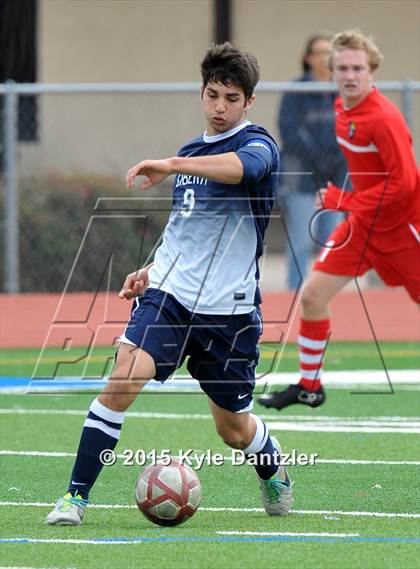 Thumbnail 2 in John Paul II vs Liberty Christian (TAPPS Division 1 Quarterfinal) photogallery.