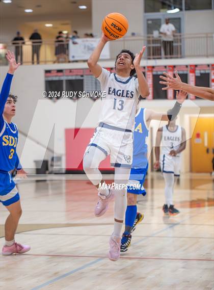 Thumbnail 3 in San Diego Jewish Academy vs. Tri-City Christian (CIF SDS Division 3 Finals) photogallery.