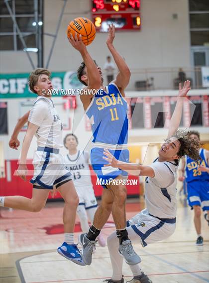 Thumbnail 3 in San Diego Jewish Academy vs. Tri-City Christian (CIF SDS Division 3 Finals) photogallery.