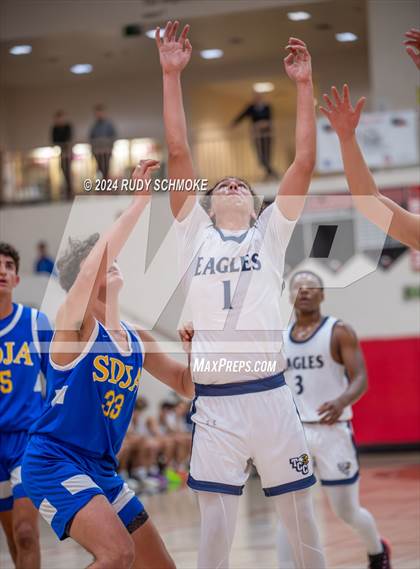 Thumbnail 3 in San Diego Jewish Academy vs. Tri-City Christian (CIF SDS Division 3 Finals) photogallery.