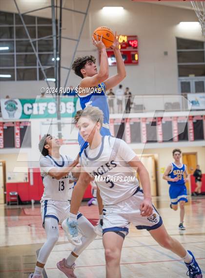 Thumbnail 3 in San Diego Jewish Academy vs. Tri-City Christian (CIF SDS Division 3 Finals) photogallery.