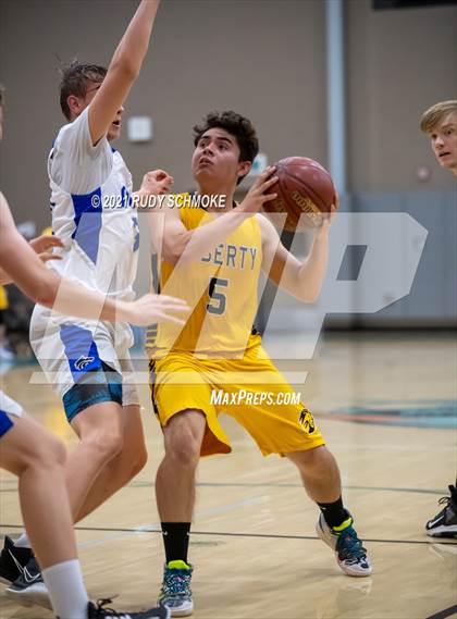 Thumbnail 3 in Liberty Charter vs. West Hills (6th Annual Del Lago Tip Off Classic) photogallery.