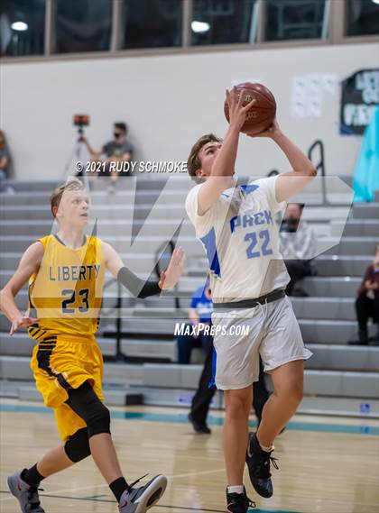Thumbnail 2 in Liberty Charter vs. West Hills (6th Annual Del Lago Tip Off Classic) photogallery.