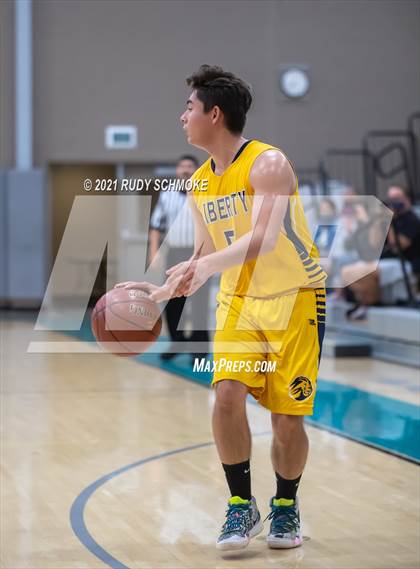 Thumbnail 3 in Liberty Charter vs. West Hills (6th Annual Del Lago Tip Off Classic) photogallery.