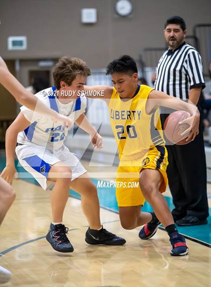 Thumbnail 3 in Liberty Charter vs. West Hills (6th Annual Del Lago Tip Off Classic) photogallery.