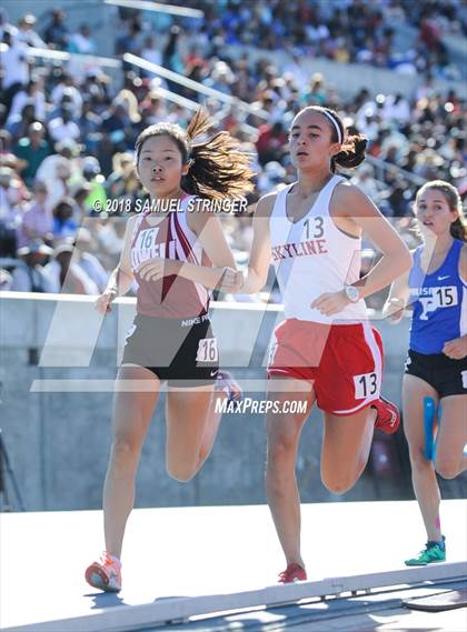 Thumbnail 2 in CIF State Track and Field Championships (Girls 1600m Prelims) photogallery.