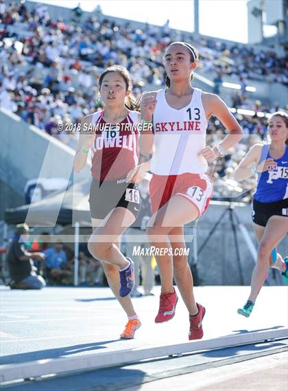 Thumbnail 3 in CIF State Track and Field Championships (Girls 1600m Prelims) photogallery.