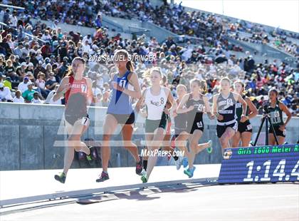 Thumbnail 1 in CIF State Track and Field Championships (Girls 1600m Prelims) photogallery.